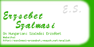 erzsebet szalmasi business card